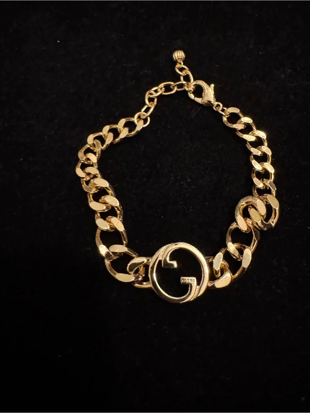 Gucci Gold Chain Marmont Medallion Interlocking Bracelet